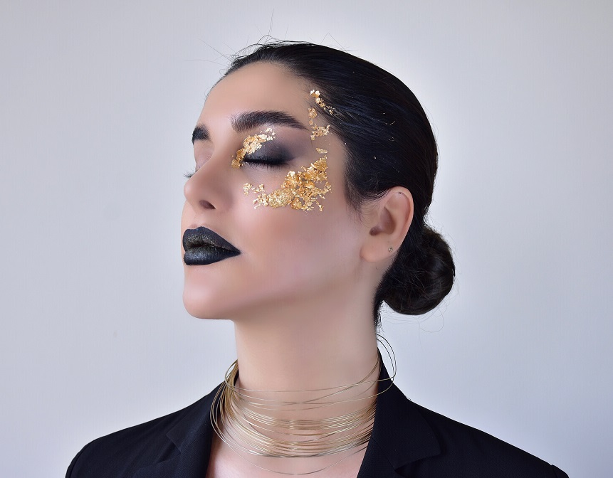 gold leaf makeup